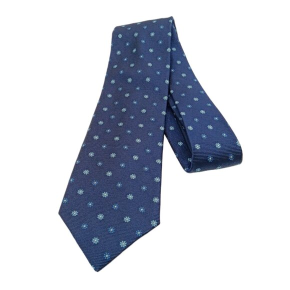 Bonobos Silk Tie Men’s 60.25” Navy Woven Floral Daisy Foulard Classic New - Picture 2 of 3